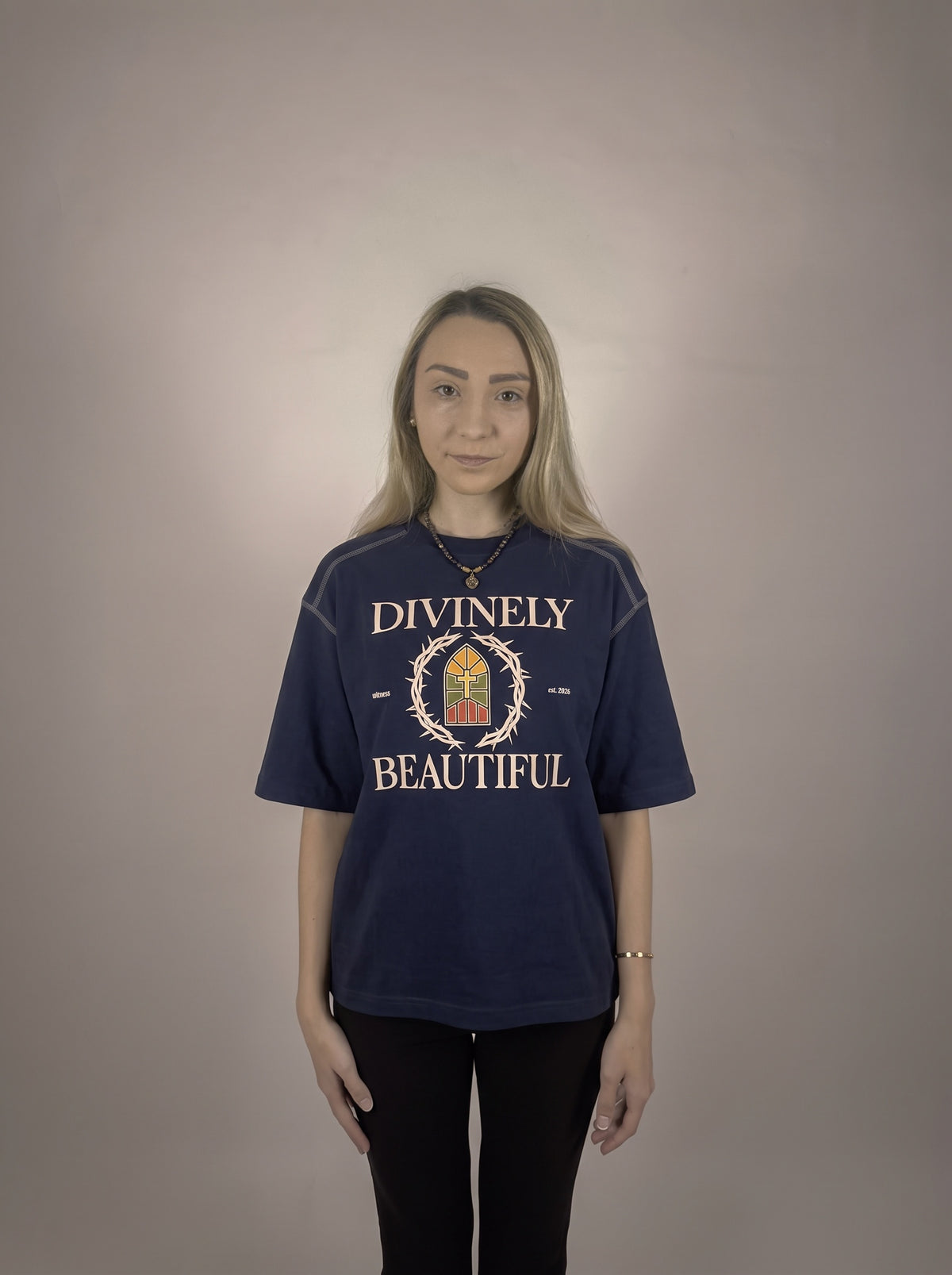 "Divinely Beautiful" Tee (Navy)