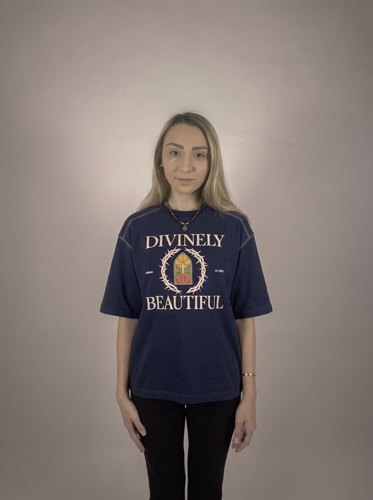"Divinely Beautiful" Tee (Navy)