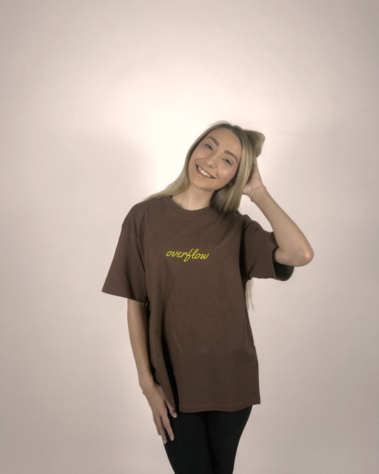 Overflow Christian tee in brown